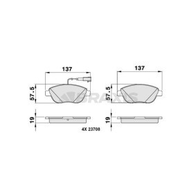 Acquista Kit pastiglie freni da BRAXIS AB0037 a buon mercato per soli 18,69 €