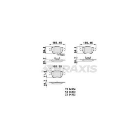 Acquista Kit pastiglie freni da BRAXIS AB0059 a buon mercato per soli 24,98 €