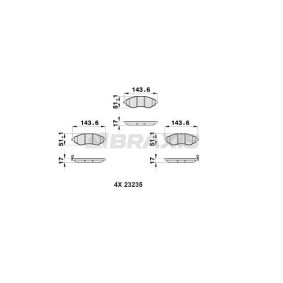 Acquista Kit pastiglie freni da BRAXIS AB0158 a buon mercato per soli 17,80 €