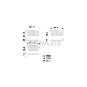 Acquista Kit pastiglie freni da BRAXIS AB0209 a buon mercato per soli 17,64 €