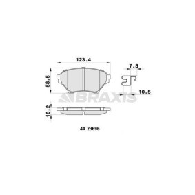Acquista Kit pastiglie freni da BRAXIS AB0459 a buon mercato per soli 22,47 €