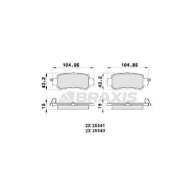 Acquista Kit pastiglie freni da BRAXIS AB0470 a buon mercato per soli 20,04 €