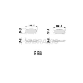 Acquista Kit pastiglie freni da BRAXIS AB0520 a buon mercato per soli 17,26 €