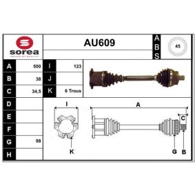 Acquista Semiasse da SERA AU609 a buon mercato per soli 224,97 €