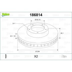 Bremsscheibe 186814 von VALEO günstig für 129,16 € online kaufen