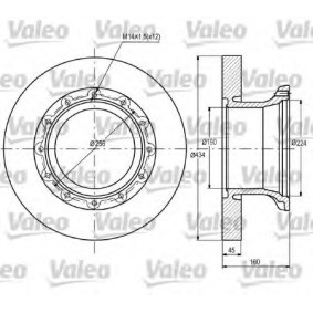 Bremsscheibe für RENAULT TRUCKS von VALEO