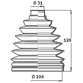 Achetez des Jeu de joint-soufflet, arbre de commande BORG & BECK BCB6356 à prix pour 37,57 €