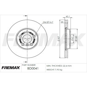 Comprar Disco de freno de FREMAX BD-0041 a bajo precio de 111,42 €