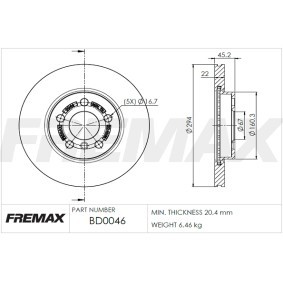 Comprar Disco de freno de FREMAX BD-0046 a bajo precio de 74,27 €