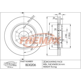 Bremsscheibe BD-0206