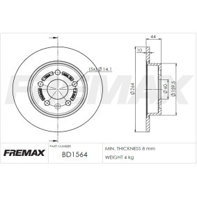 Bremsscheibe für VAUXHALL von FREMAX