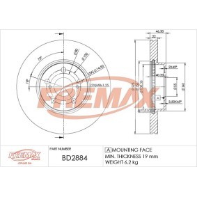 Acquista Disco freno da FREMAX BD-2884 a buon mercato per soli 93,72 €