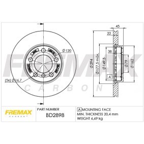 Comprar Disco de freno de FREMAX BD-2898 a bajo precio de 96,79 €