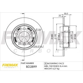 Comprar Disco de freno de FREMAX BD-2899 a bajo precio de 63,64 €
