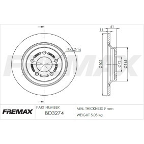 Acquista Disco freno da FREMAX BD-3274 a buon mercato per soli 77,03 €
