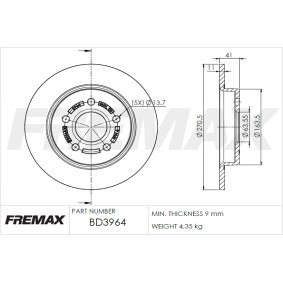 Comprar Disco de freno de FREMAX BD-3964 a bajo precio de 71,91 €
