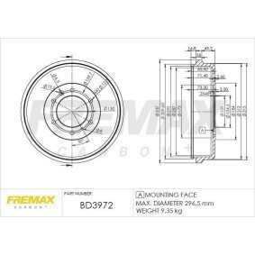 Comprar Tambor de freno de FREMAX BD-3972 a bajo precio de 125,71 €