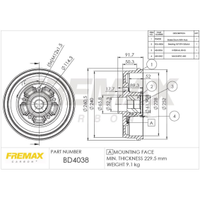 Acquista Tamburo freno da FREMAX BD-4038 a buon mercato per soli 89,99 €