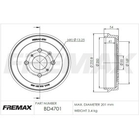 Bremstrommel BD-4701