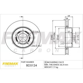 Comprar Disco de freno de FREMAX BD-5124 a bajo precio de 69,55 €
