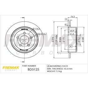 Comprar Disco de freno de FREMAX BD-5125 a bajo precio de 64,59 €