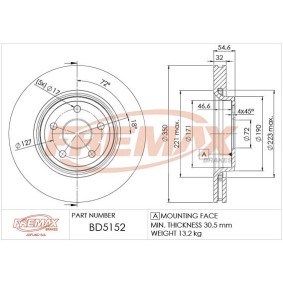 Comprar Disco de freno de FREMAX BD-5152 a bajo precio de 87,45 €