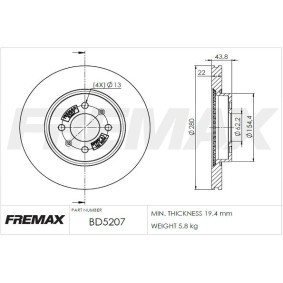 Acquista Disco freno da FREMAX BD-5207 a buon mercato per soli 50,90 €