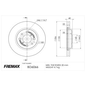 Acquista Disco freno da FREMAX BD-6066 a buon mercato per soli 99,97 €