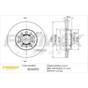 Bremsscheibe BD-6095 für SKODA