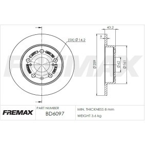 Acquista Disco freno da FREMAX BD-6097 a buon mercato per soli 61,21 €