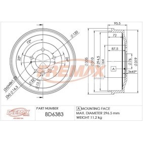 Acquista Tamburo freno da FREMAX BD-6383 a buon mercato per soli 71,75 €