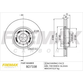 Comprar Disco de freno de FREMAX BD-7338 a bajo precio de 142,86 €