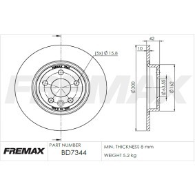 Comprar Disco de freno de FREMAX BD-7344 a bajo precio de 78,90 €