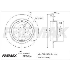 Comprar Disco de freno de FREMAX BD-9064 a bajo precio de 34,19 €