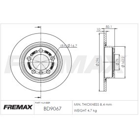 Comprar Disco de freno de FREMAX BD-9067 a bajo precio de 82,62 €