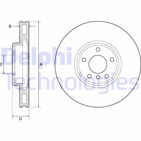 Achetez des Disque de frein DELPHI BG9155C à prix pour 106,52 €