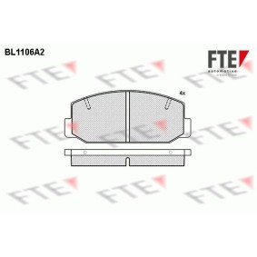 Bremsbeläge für TOYOTA von FTE