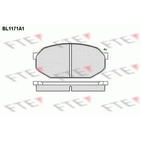Køb Bremseklodser af FTE BL1171A1 til den lave pris 348,86 DKK