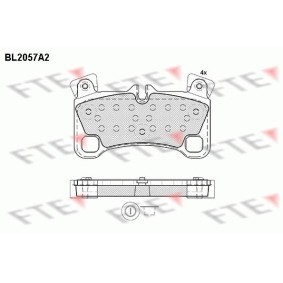 Bremsbeläge für PORSCHE von FTE