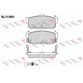 Acquista Kit pastiglie freni da FTE BL2136B1 a buon mercato per soli 33,70 €