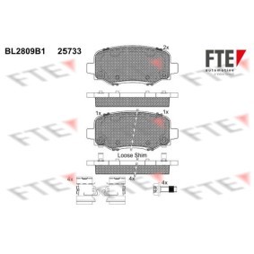 Köp Bromsbelägg av FTE BL2809B1 till det låga priset 718,07 kr