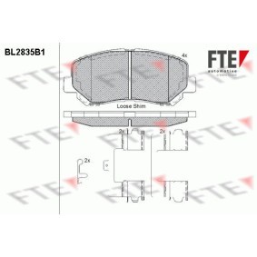 Acquista Kit pastiglie freni da FTE BL2835B1 a buon mercato per soli 60,36 €