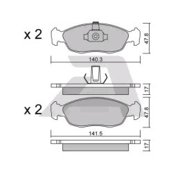 Acquista Kit pastiglie freni da AISIN BPCI-1004 a buon mercato per soli 32,64 €