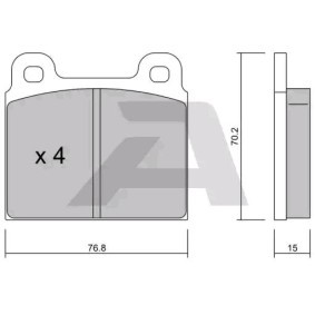Acquista Kit pastiglie freni da AISIN BPFI-1037 a buon mercato per soli 25,92 €