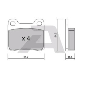 Bremsbeläge BPMB-2009 von AISIN günstig für 24,26 € online kaufen