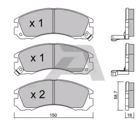 Bremsbeläge von AISIN