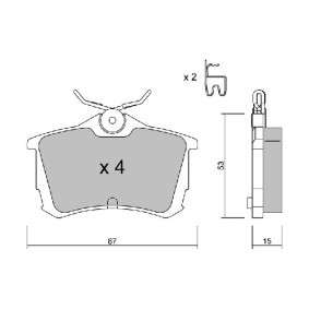 Acquista Kit pastiglie freni da AISIN BPTO-2003 a buon mercato per soli 35,11 €