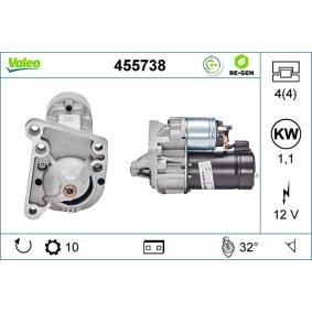 Köp Startmotor av VALEO 455738 till det låga priset 1402,95 kr