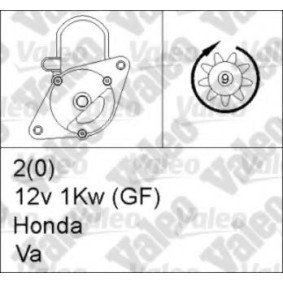 Köp Startmotor av VALEO 455952 till det låga priset 1099,24 kr