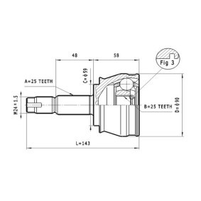 Acquista Kit giunti semiasse da STATIM C.168 a buon mercato per soli 33,23 €